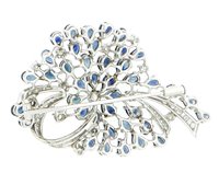 Brosche Sommer Dame Fiore in Weißgold Zaffiro 4.5 Ct 10200261 - 10200261